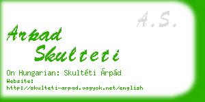 arpad skulteti business card