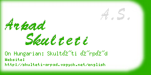 arpad skulteti business card